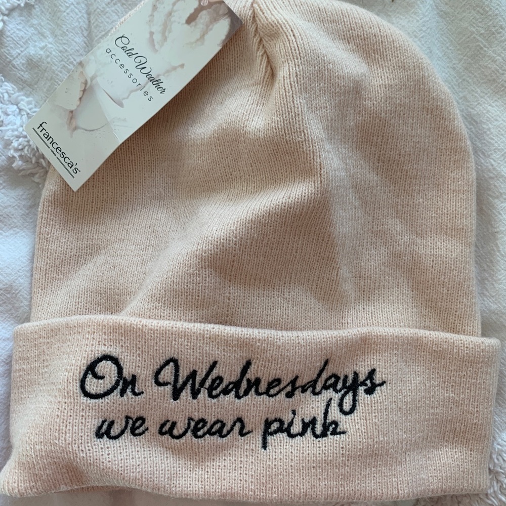 Pink Beanie - On Wednesday’s We Wear Pink